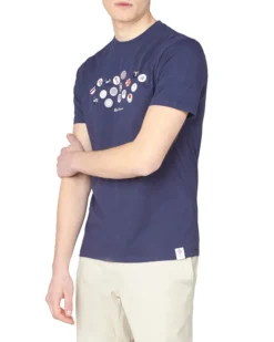 Baird Loungewear Team GB Men's Pin Badge Graphic Tee - Midnight
