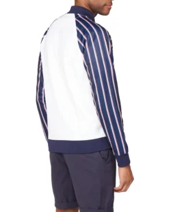 Baird Casual Jackets Team GB Men's Union Stripe Tricot Bomber - White