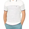 Baird B By Ben Sherman Shop B By Ben Sherman Textured Stripe Polo - Ivory
