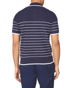 Baird B By Ben Sherman Textured Stripe Polo - Dark Navy B By Ben Sherman Shop 7 Baird B By Ben Sherman Textured Stripe Polo - Dark Navy B By Ben Sherman Shop