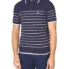 Baird B By Ben Sherman Textured Stripe Polo - Dark Navy B By Ben Sherman Shop