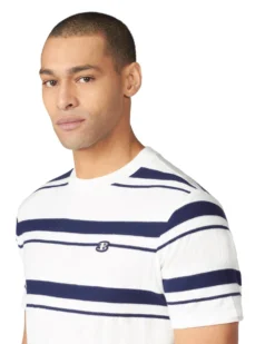 Baird B By Ben Sherman Stripe Jersey Tee - Snow White