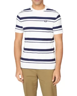 Baird B By Ben Sherman Stripe Jersey Tee - Snow White