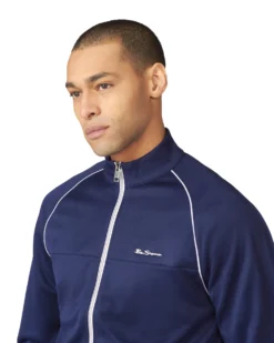 Baird Tricot Zip-Through Track Jacket - Marine Loungewear