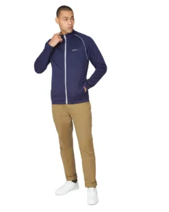 Baird Tricot Zip-Through Track Jacket - Marine Loungewear