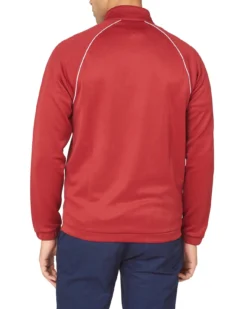 Baird Tricot Zip-Through Track Jacket - Red Loungewear
