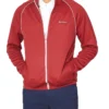 Baird Tricot Zip-Through Track Jacket - Red Loungewear