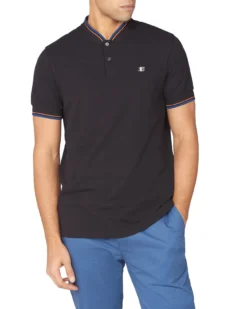 Baird B By Ben Sherman Baseball-Collar Pique Polo - Black B By Ben Sherman Shop