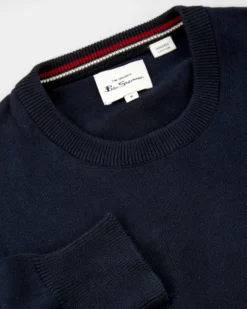 Baird Signature Knit Crewneck Sweater - Dark Navy