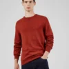 Baird Sweaters Signature Knit Crewneck Sweater - Burnt Orange