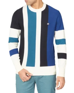 Baird B By Ben Sherman Stripe Crewneck Sweater - Marine