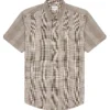 Baird Short-Sleeve Shirts Short-Sleeve Seersucker Check Shirt - Putty
