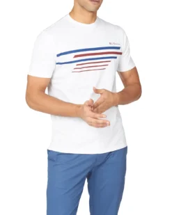 Baird Loungewear Sport Stripe Graphic Tee - White