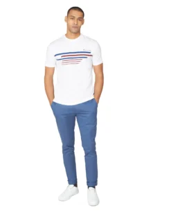 Baird Loungewear Sport Stripe Graphic Tee - White