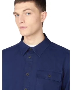 Baird Pullover Quarter-Button Jacket - Marine