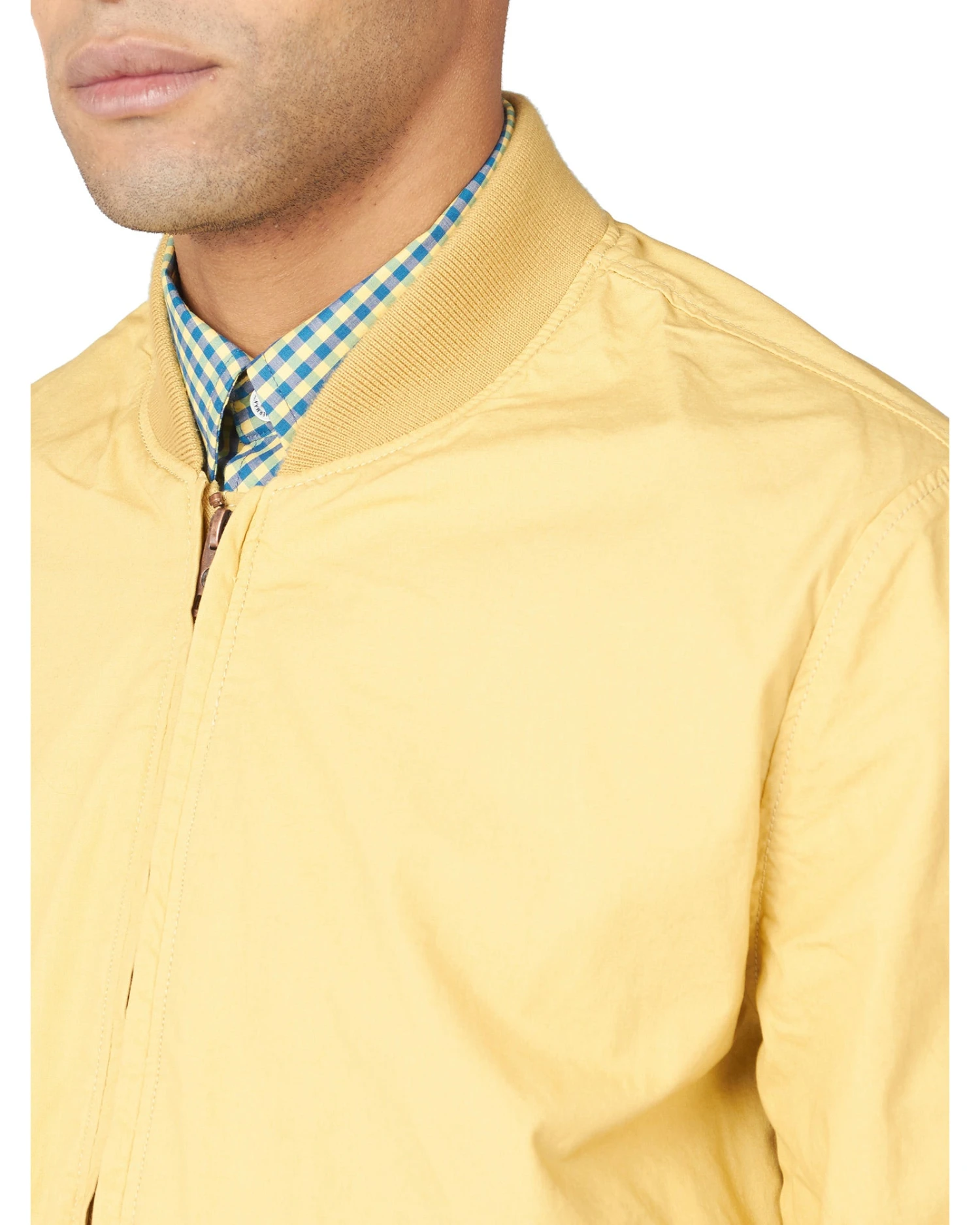 Baird Laundered Bomber Jacket - Pale Yellow 5 Baird Laundered Bomber Jacket - Pale Yellow