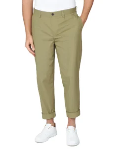 Baird Chinos & Trousers Poplin Relaxed-Taper Pleated Trouser - Olive