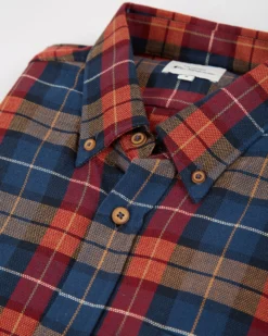 Baird Long-Sleeve Striped Check Shirt - Camel Long-Sleeve Shirts