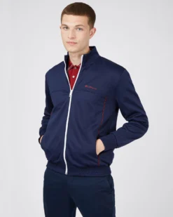 Baird Tricot Funnel-Neck Zip-Through Jacket - Marine