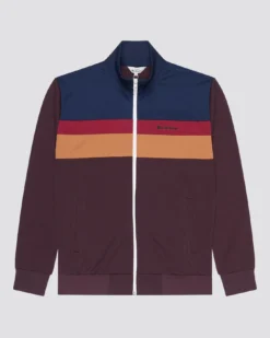 Baird Colorblock Tricot Zip-Through Jacket - Bordeaux Casual Jackets