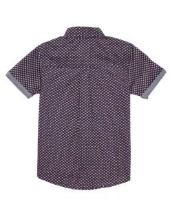 Babyfair Boys' Navy Short-Sleeve Button-Down Shirt (Sizes 4-7)