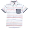 Babyfair Kids Shop Boys' Red/Blue/White Short-Sleeve Button-Down Shirt (Sizes 4-7)