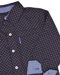 Babyfair Boys' Black With Red Printed Button-Down Shirt (Sizes 4-7) Kids Shop 9 Babyfair Boys' Black With Red Printed Button-Down Shirt (Sizes 4-7) Kids Shop