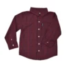Babyfair Kids Shop Boys' Red & Black Plaid With Blue Yarn Dyed Shirt (Sizes 4-7)