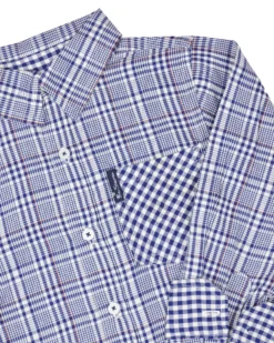 Babyfair Boys' Blue Plaid & Gingham Yarn Dyed Shirt (Sizes 4-7)