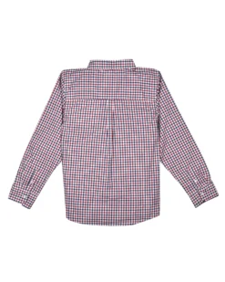 Babyfair Boys' Red & Blue Gingham Plaid Yarn Dyed Shirt (Sizes 8-18) Kids Shop