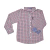 Babyfair Boys' Red & Blue Gingham Plaid Yarn Dyed Shirt (Sizes 8-18) Kids Shop
