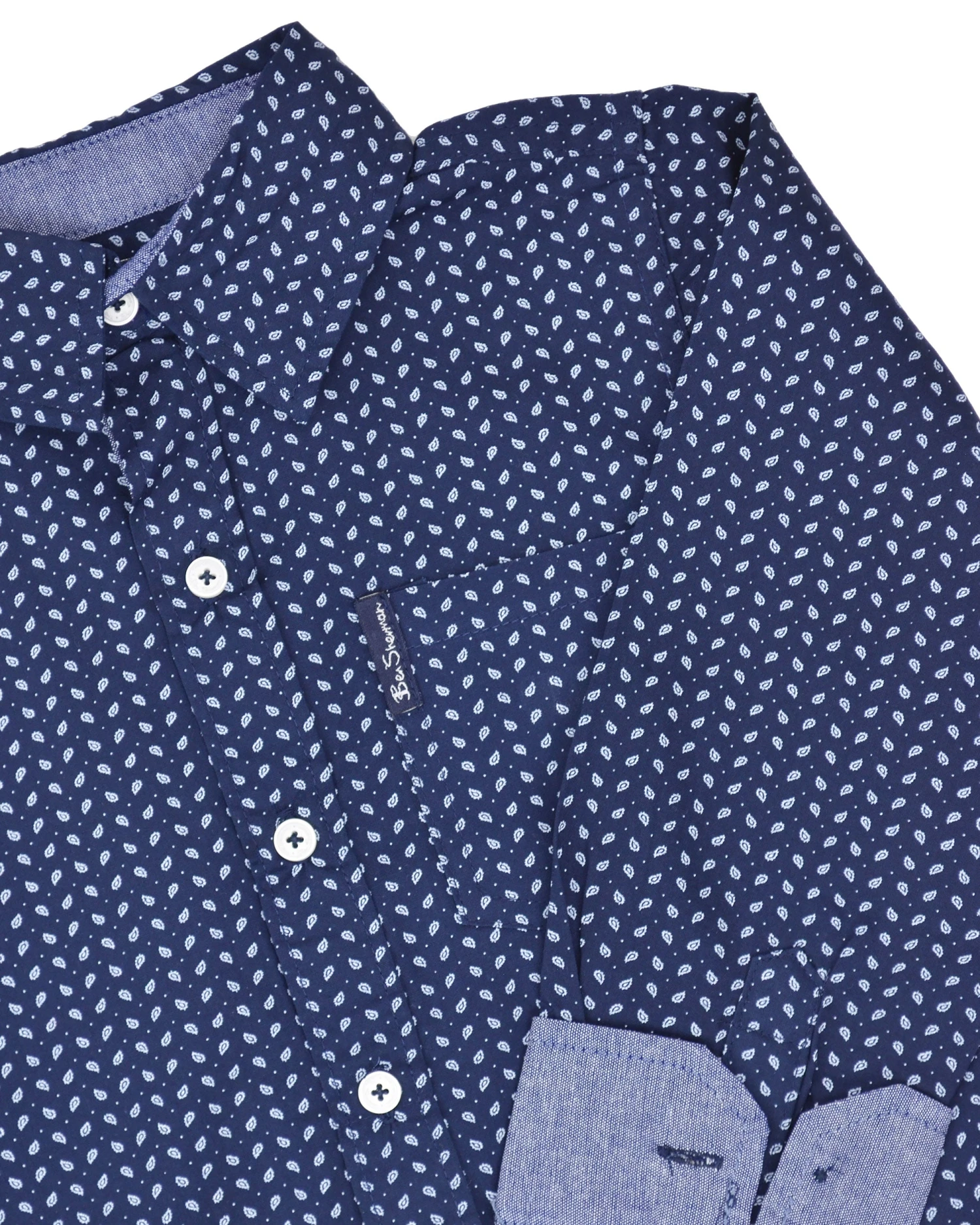 Babyfair Kids Shop Boys' Navy Small Paisley Print Button-Down Shirt (Sizes 8-18) 6 Babyfair Kids Shop Boys' Navy Small Paisley Print Button-Down Shirt (Sizes 8-18)