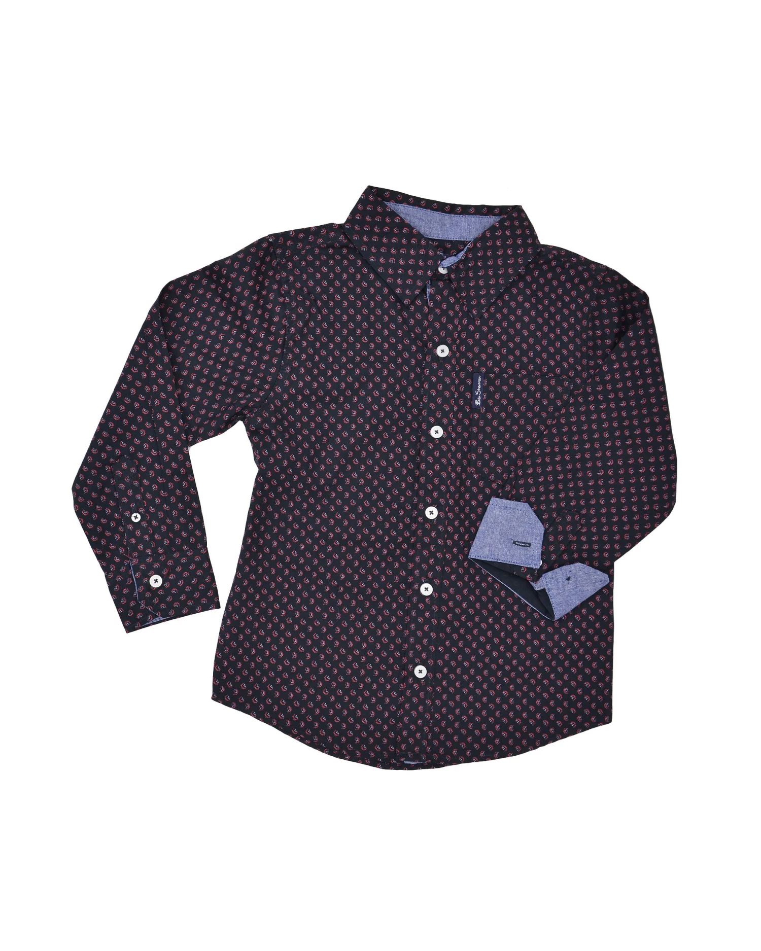 Babyfair Kids Shop Boys' Black With Red Printed Button-Down Shirt (Sizes 8-18) 3 Babyfair Kids Shop Boys' Black With Red Printed Button-Down Shirt (Sizes 8-18)