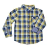 Babyfair Boys' Blue/Yellow Plaid Gingham Button-Down Shirt (Sizes 8-18) Kids Shop