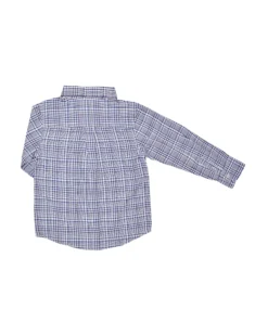 Babyfair Kids Shop Boys' Blue Plaid & Gingham Yarn Dyed Shirt (Sizes 4-7)