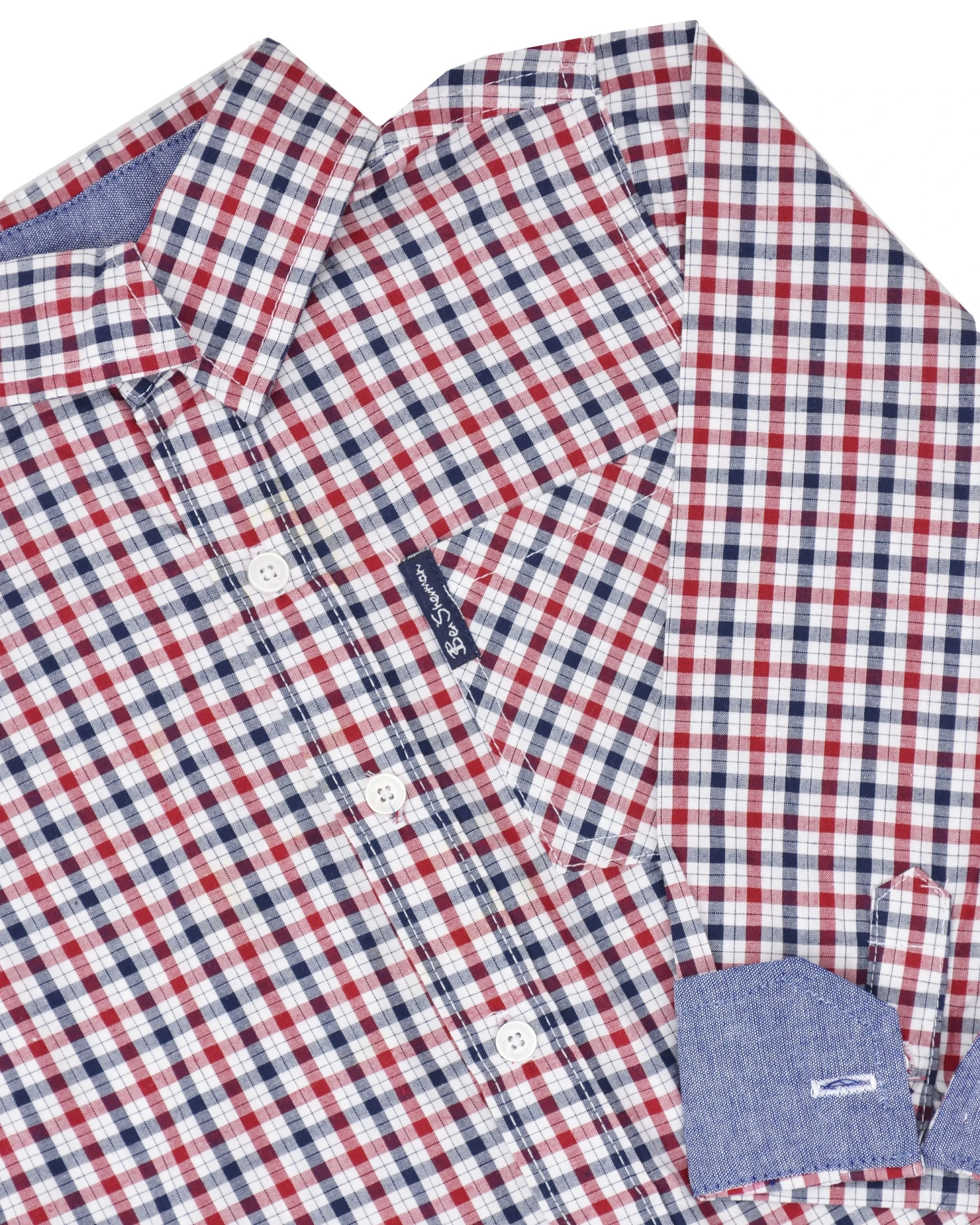 Babyfair Kids Shop Boys' Red & Blue Gingham Plaid Yarn Dyed Shirt (Sizes 4-7) 6 Babyfair Kids Shop Boys' Red & Blue Gingham Plaid Yarn Dyed Shirt (Sizes 4-7)
