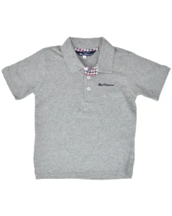 Babyfair Boys' Short-Sleeve Polo Shirt - Heather Grey (Sizes 4-7)