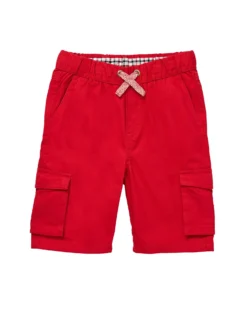Babyfair Boys' Red Gingham-Lined Drawcord Cotton Short (Sizes 8-18) Kids Shop