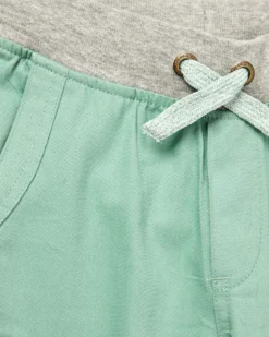 Babyfair Boys' Green Drawcord Cotton Short (Sizes 4-7)