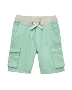 Babyfair Boys' Green Drawcord Cotton Short (Sizes 8-18)