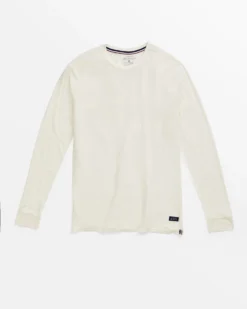 One Step Up Loungewear Men's Long-Sleeve Lounge Tee - White