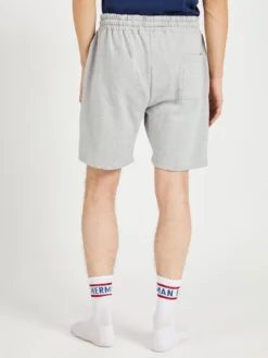 One Step Up Casual Knit Logo Shorts - Grey