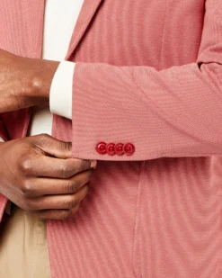 Weatherproof Tailored Shop Hill Two-Button Sportcoat Jacket - Red