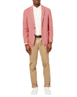 Weatherproof Tailored Shop Hill Two-Button Sportcoat Jacket - Red