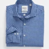 LF Long-Sleeve Shirts Pinpoint Check Slim Fit Dress Shirt - Teal/Blue