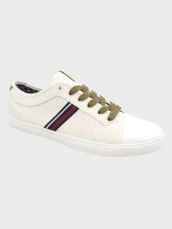 GMI Brayson Mod Stripe Sneaker - White/Olive Spring | Summer 2022