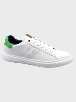GMI Ollie Mod Leather Trainer Sneaker - White/Green