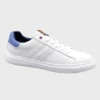 GMI Ollie Mod Leather Trainer Sneaker - White/Blue 1 GMI Ollie Mod Leather Trainer Sneaker - White/Blue