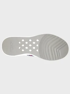 GMI Racer Old School Mod Stripe Jogger Sneaker - White Loungewear