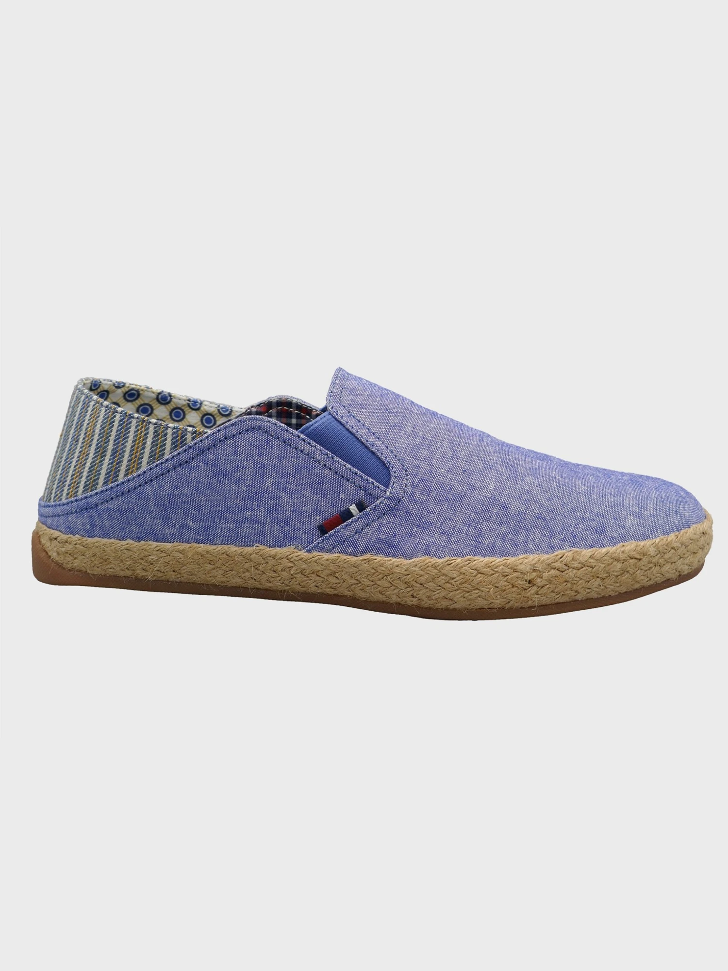 GMI Prill Striped-Heel Canvas Slip On Shoe - Blue 4 GMI Prill Striped-Heel Canvas Slip On Shoe - Blue